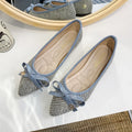 European And American Style Spring New Women's Shoes Bowknot Cloth Pointed Casual Shoes Shallow Mouth Flat Flat Heel Shoes