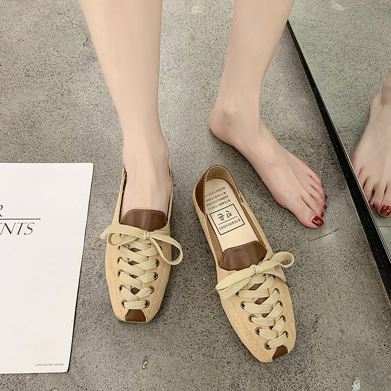 Student Flat One-Foot Casual Peas Shoes Women's Shoes
