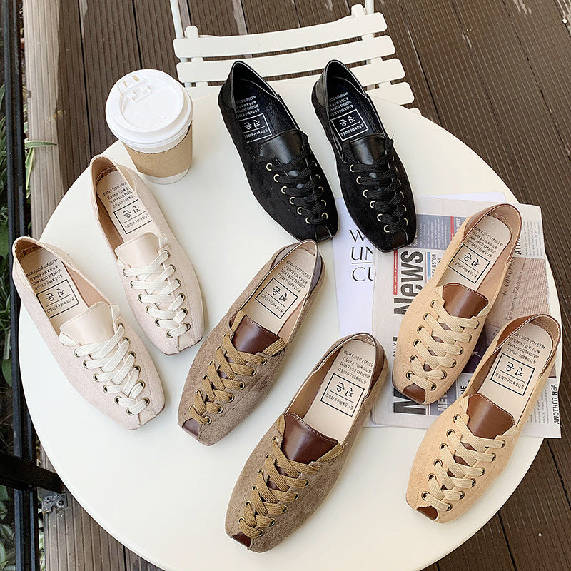 Student Flat One-Foot Casual Peas Shoes Women's Shoes