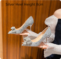 Sequin Rhinestones Bowknot High Heels