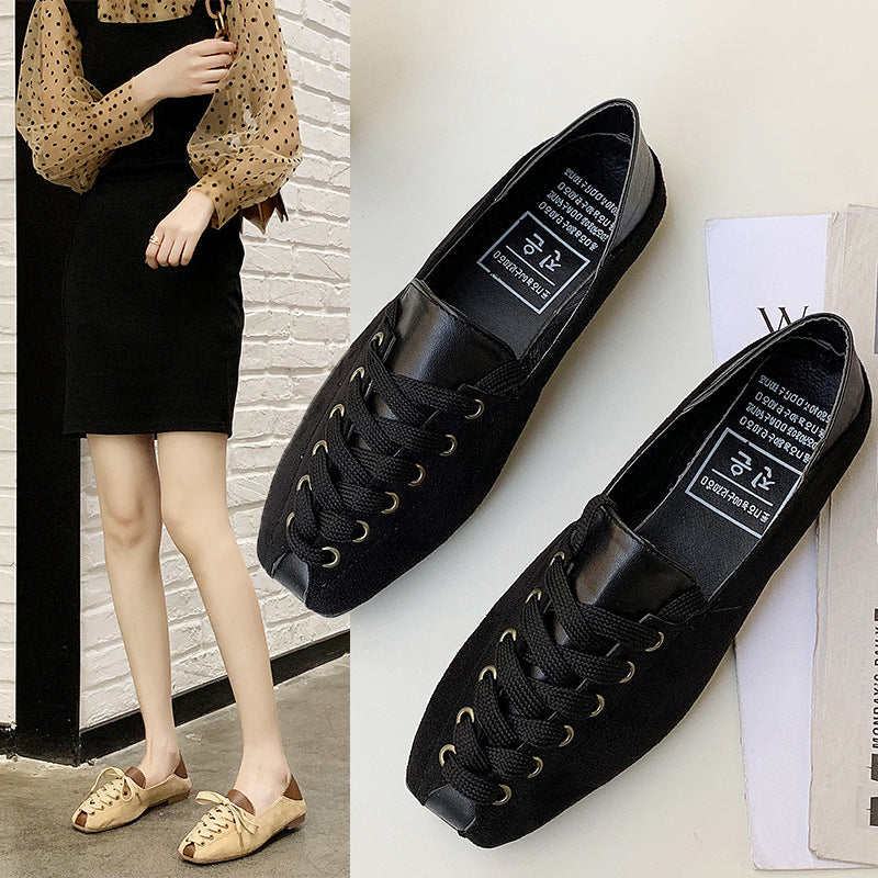 Student Flat One-Foot Casual Peas Shoes Women's Shoes